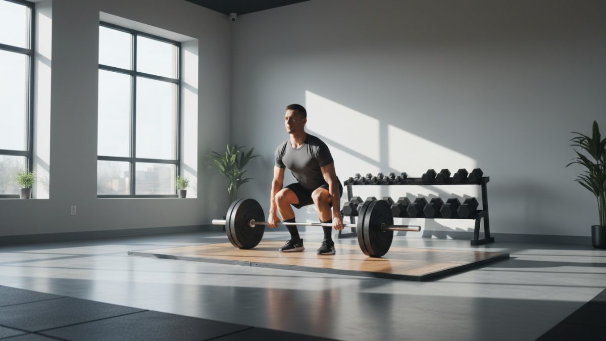 Athletes training with weights during a structured push pull workout routine in a gym