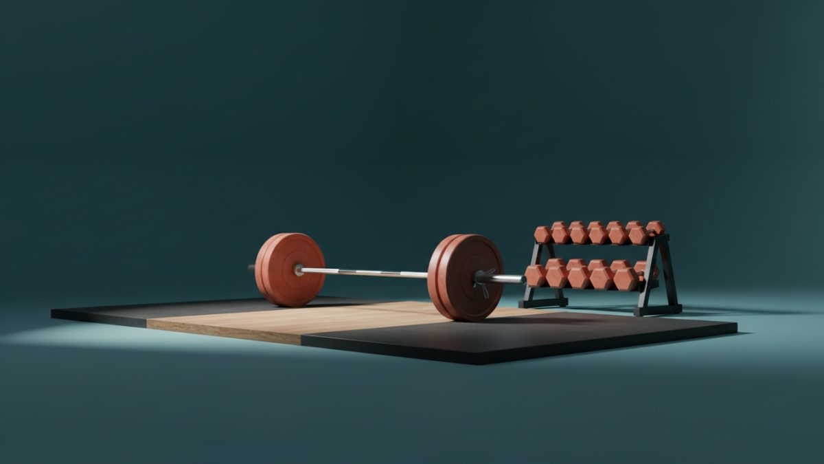 Athletes training with weights during a structured push pull workout routine in a gym